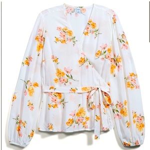Old Navy floral Wrap Blouse